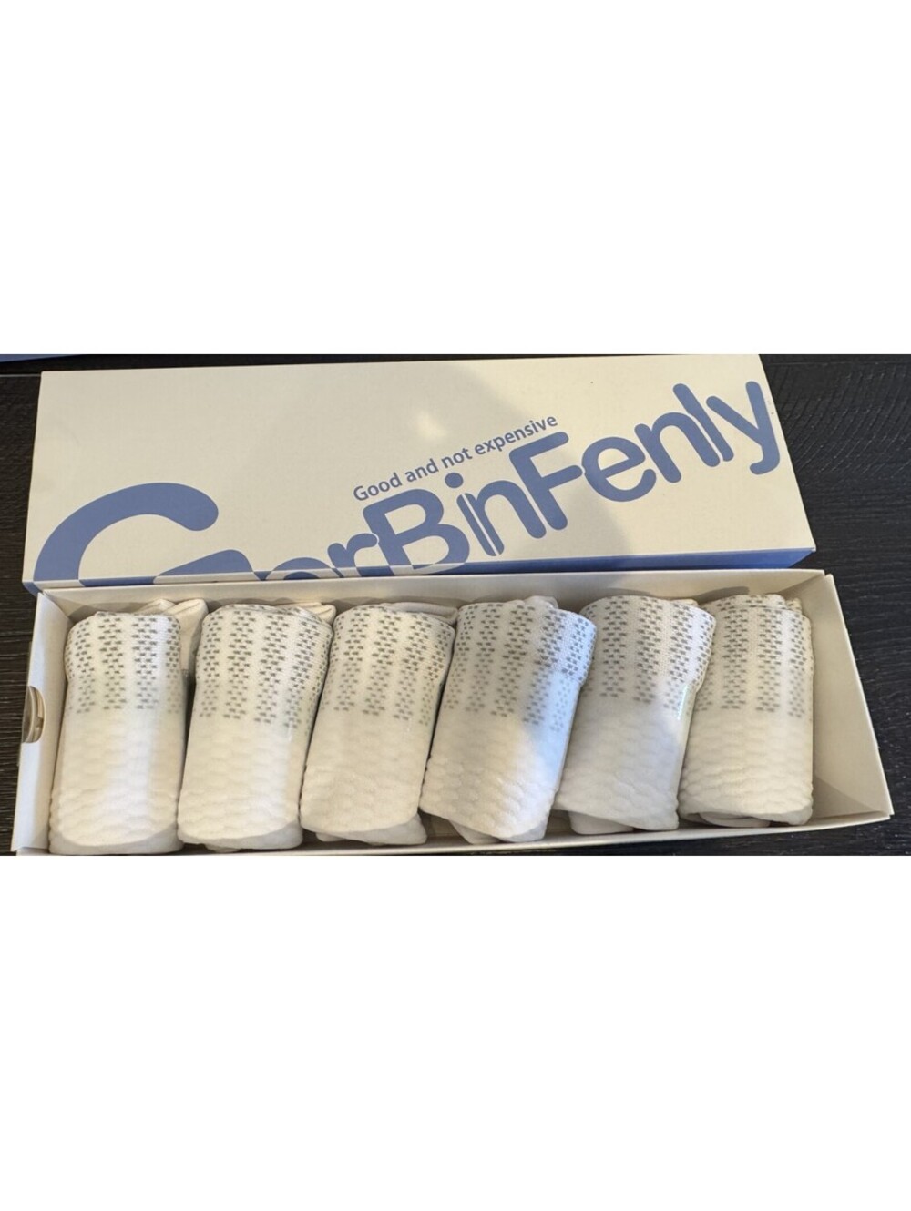 New GorBinFenly Unisex White/Gray Ankle Sport Socks 6 Pairs